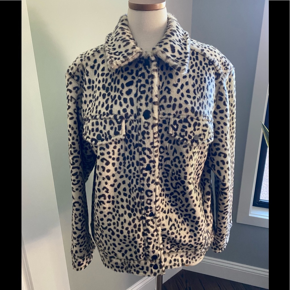 H&M Faux Fur Jacket Size M NWT